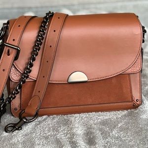 LIKE NEW Coach Dreamer Bag - Saddle/Pewter